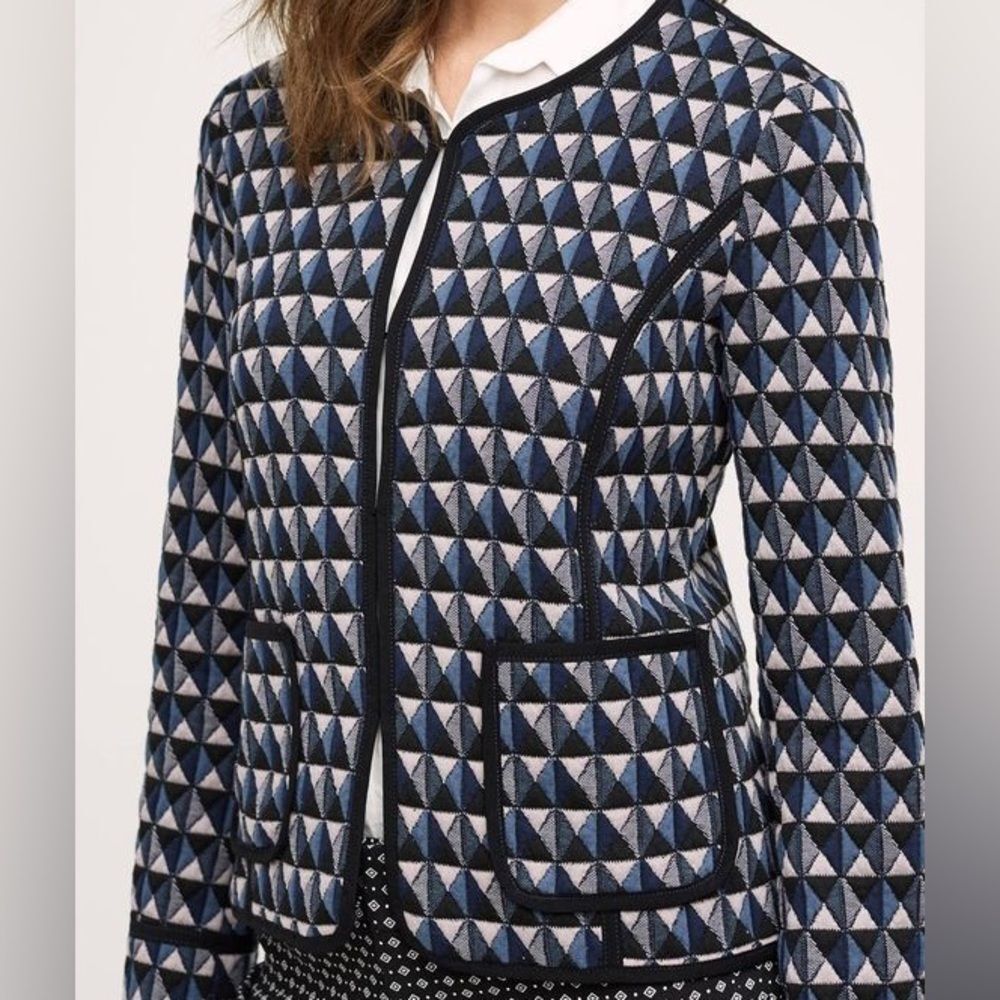 Anthropologie Hei Hei Neutral Quilted Eyelet Clasp Pocket Cardigan - S